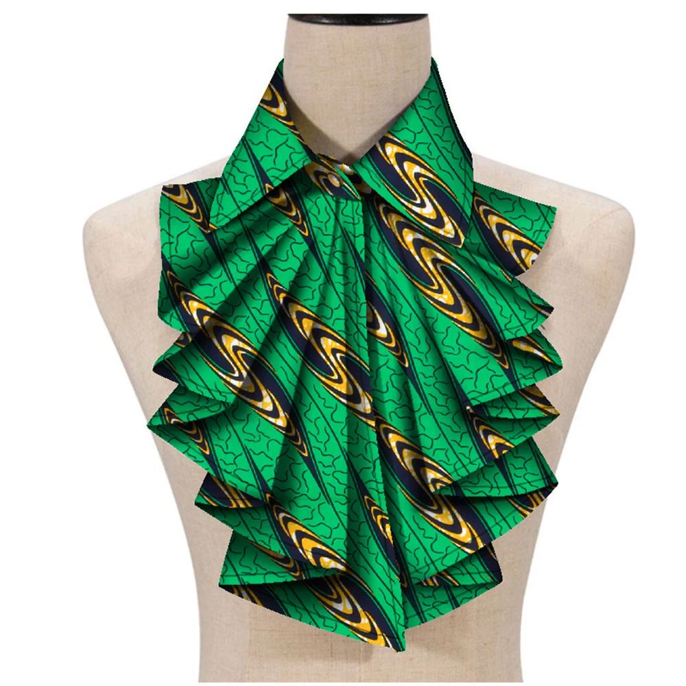 Kadınlar için yeni moda afrika baskı Ankara kravat üçgen Ankara kumaş Cravat afrika kravat WYA027