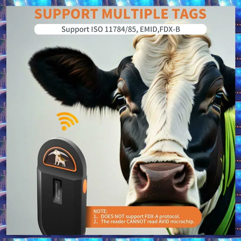 

2025 134.2Khz RFID Reader Pet Microchip Scanner Portable Animal Chip Reader For Animal ID Number Identification,134.2Khz RFID Re