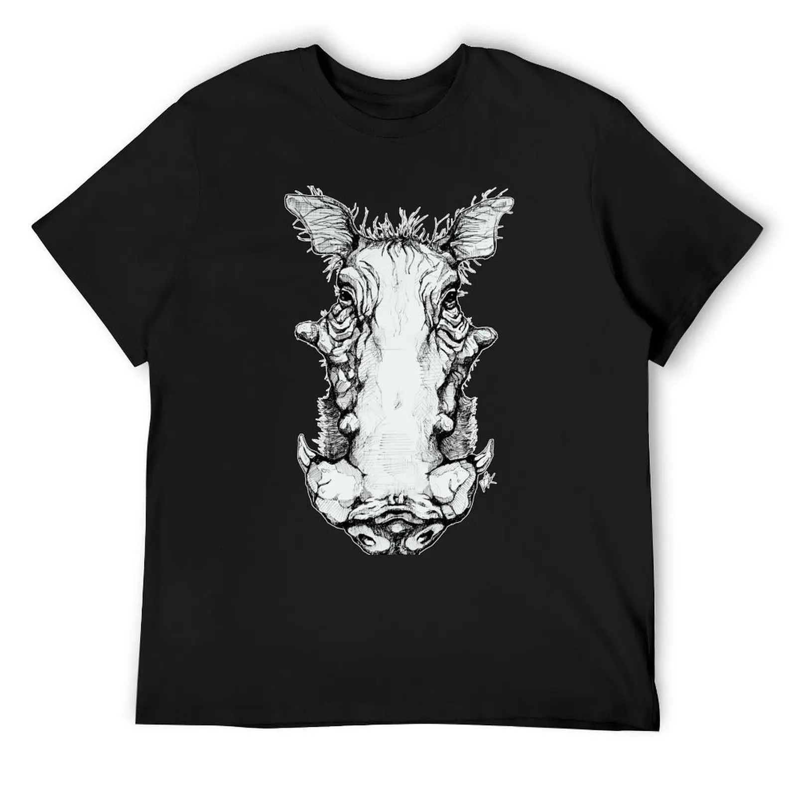 Warthog (Pumbaa) Face Sketch T-Shirt man t shirt graphic tee shirt tops t shirts for men