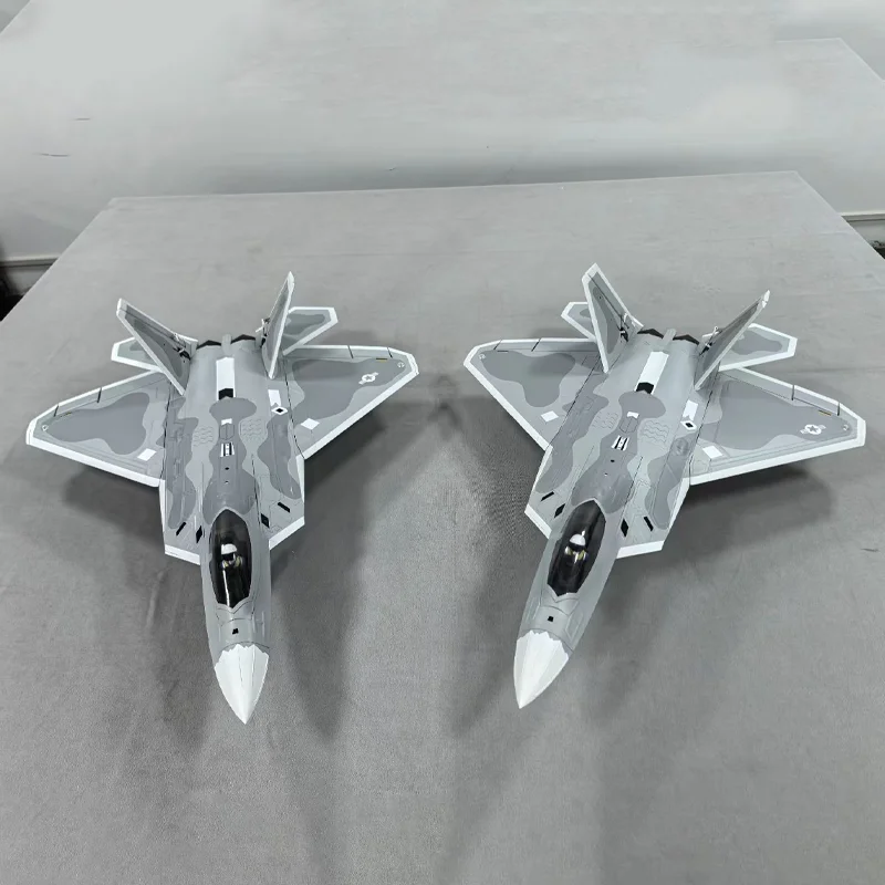 Nouveau modèle Flyfans 2025 64mm canalisé F-22 Raptor Fighter train d'atterrissage rétractable en métal et modèle d'aile fixe jouet cadeau
