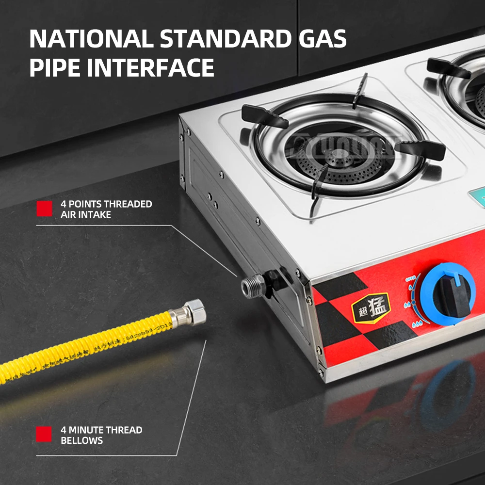 Estufa de Gas Natural de escritorio, 4 quemadores, gas licuado, cocina