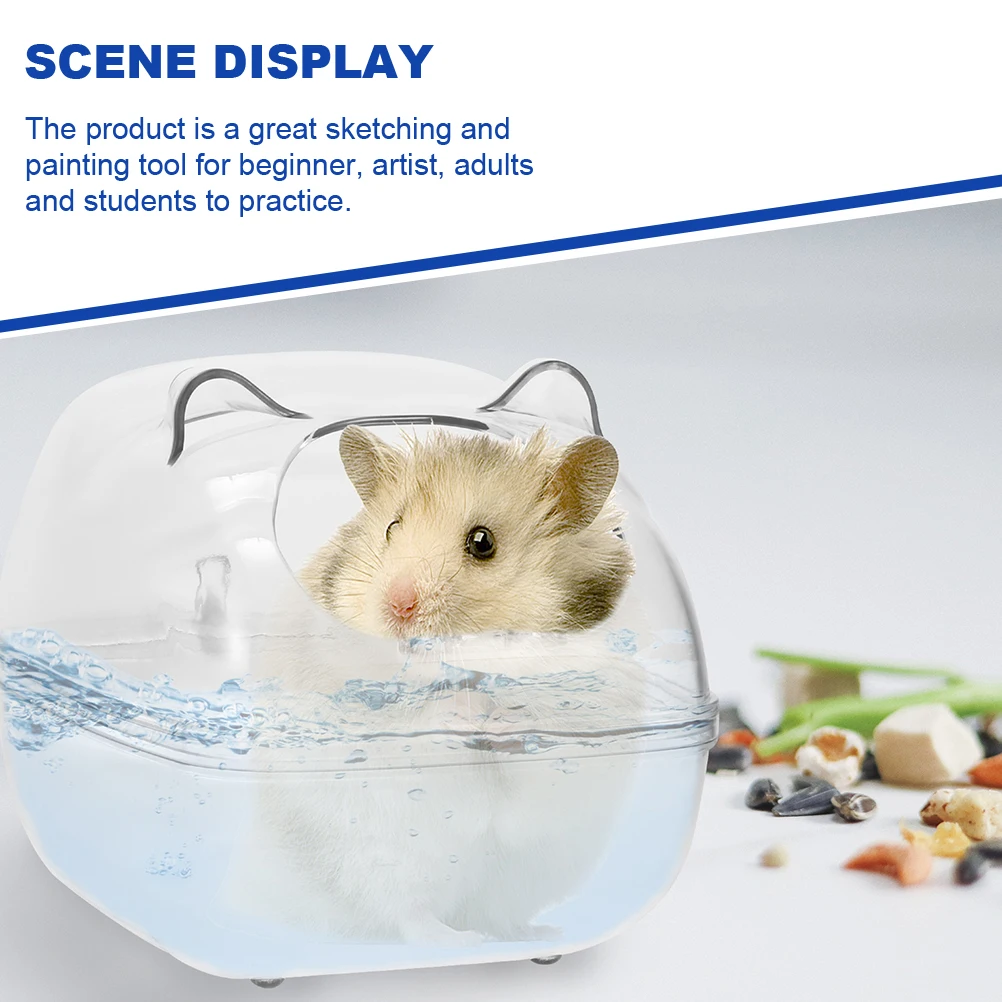 

Premium Hamster Bathroom Transparent Bath Basin Creative Pet Supply Durable Material Small Animal Bath Box Stylish Decor