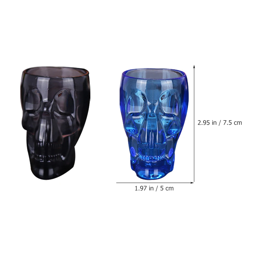 

4pcs Skull Head Beer Coffee Cup Creative Skull Drinking For Bar Home Soda Water Mug Thickened Beverage Cups Non-Slip