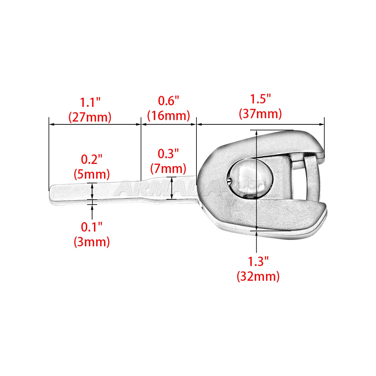 Motorcycle Replace Uncut Blank Key For Honda CBR300R CBR 300R 2022 Motorbike Parts Replace Keys