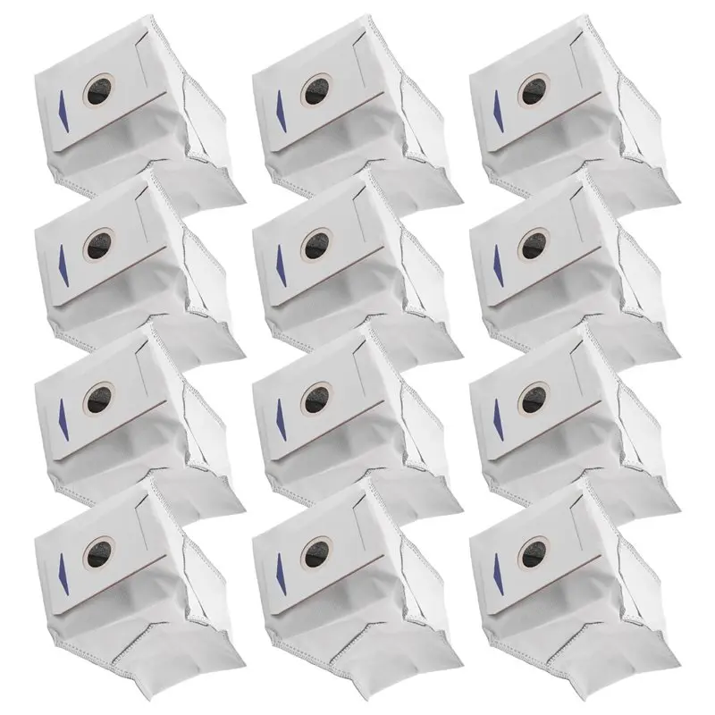 A76I-12 Pack Dust Bags For Ecovacs T30 T30 Pro T30 Max Vacuum Cleaner, Large Capacity, Replacement Accessories