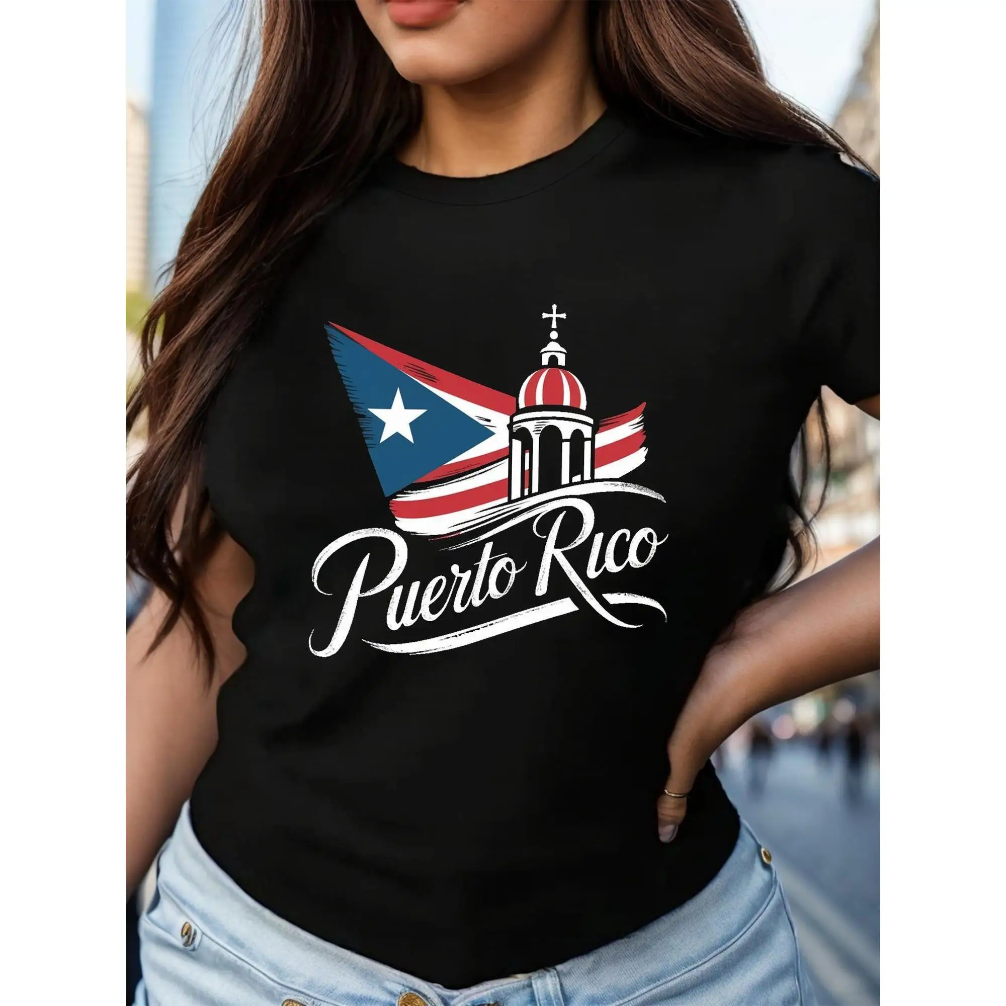 

Puerto Rico Flag T-shirt, Puerto Rican Pride, Souvenir Gift, Caribbean Vacation Top, San Juan Travel Tee, Unisex Apparel