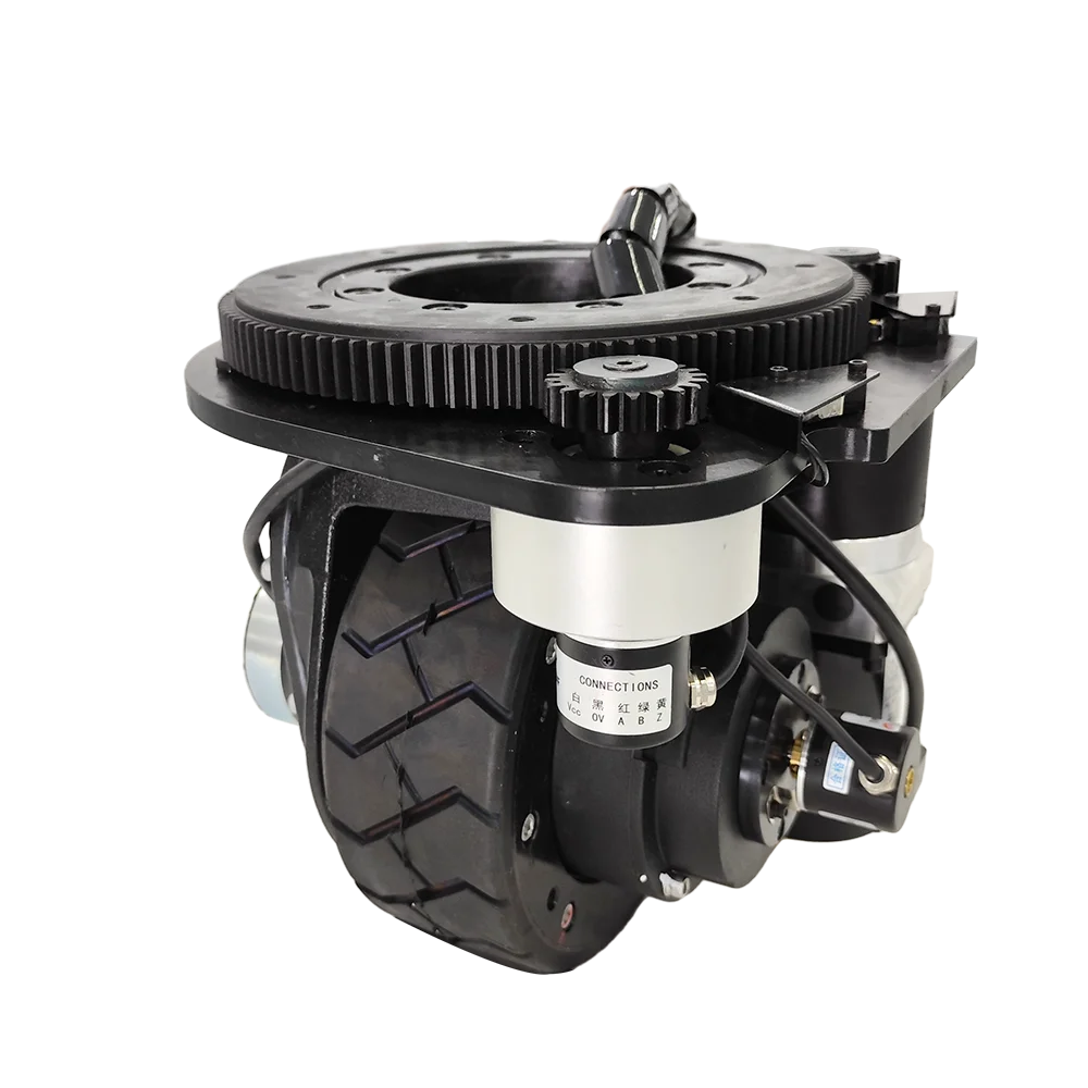 650W Single Drive Wheel agv Drive Wheel with Steering Motor Rubber Tire for Warehouse Logistic Auto Guided Amr Robot