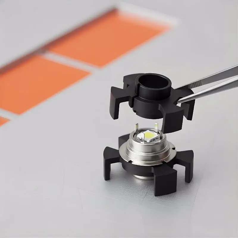 1 Pair H1 LED Headlight Bulbs Adapter Holder Retainer Base For High Beams Easy Fitment For Vehicle Headlight Upgrade