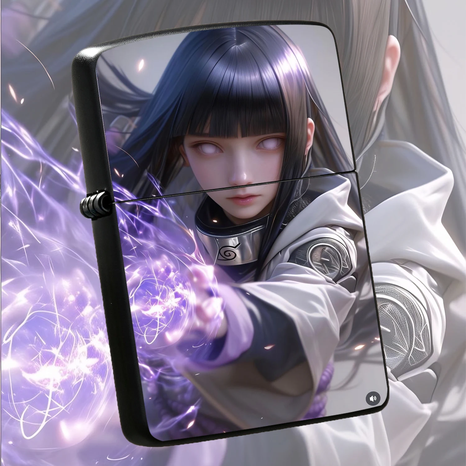 Anime Hidden Hyuga Hinata Themed Portable Decor, Exquisite Purple Soft Fist Special Effect Ornament, Stylish Creative Daily Carry Accessory, Ideal Unique Gift For Anime Fans For All Scenarios Interesting And Humorous Lighters