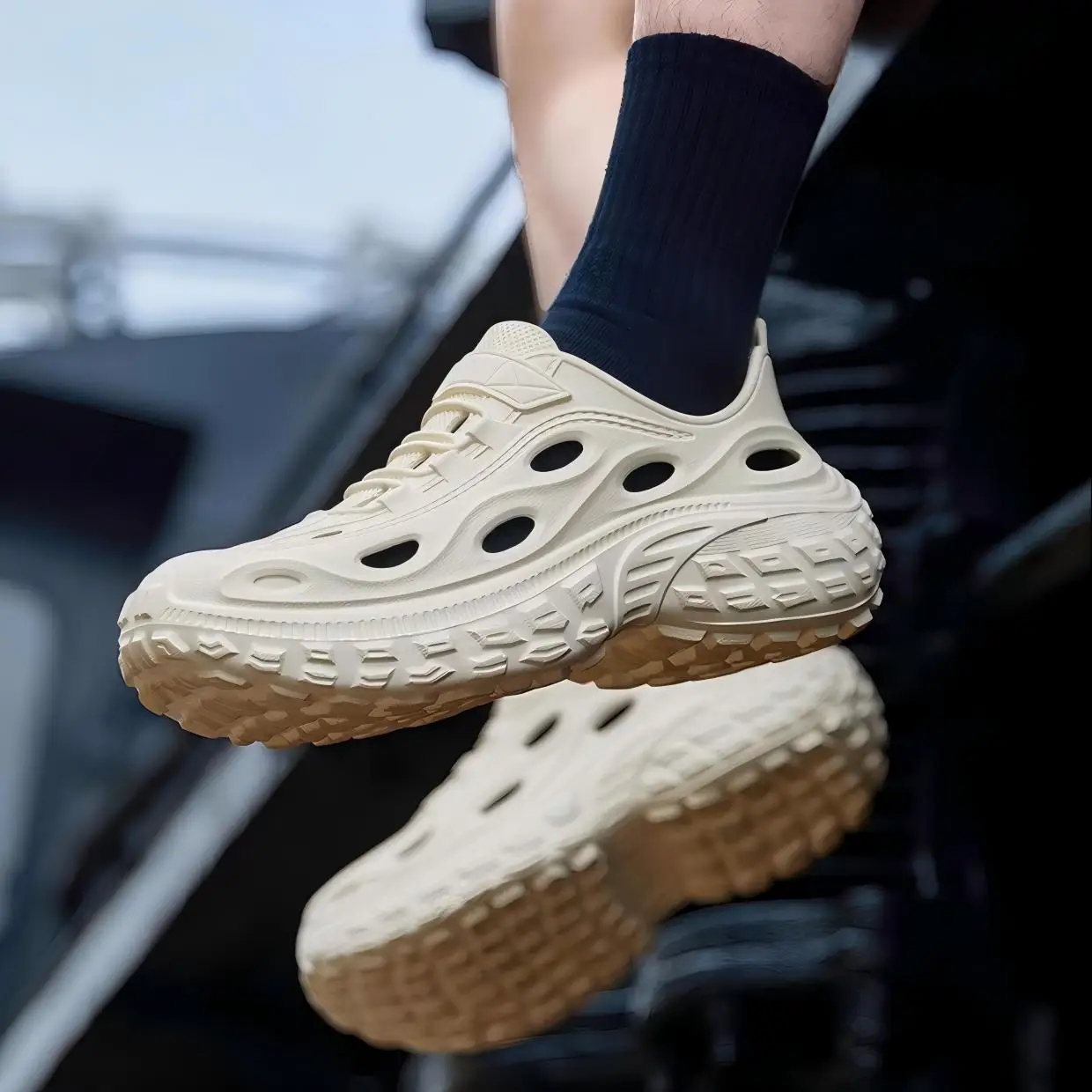 

Men's Summer Clogs, Beach Shoes, Non-Slip, Anti-Odor, Baotou Women's Sports and Leisure Driving Sandals, Men's Outdoor River Tracing Shoes, Men's