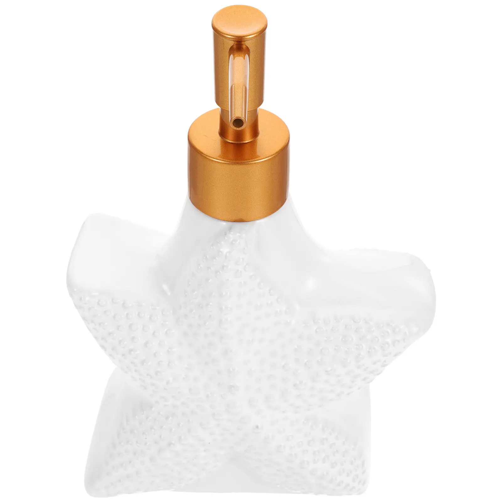 

Ceramic Soap Dispenser 300Ml Sea Star Design Refillable Hand Soap Bottle for Bathroom Kitchen Sink Decorative Liquid Lotion