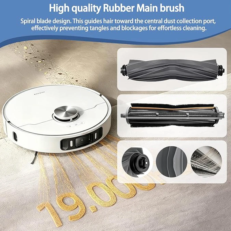 For Mova E40 Ultra Robot Vacuum Accessories Rubber Main Brush TriCut Brush Filter Mop Pads Side Brush Dust Bag Replacement Parts