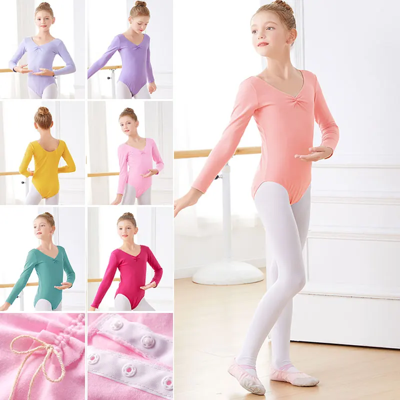 Ballet Leotards Kids Gymnastiek Turnpakje Meisjes Dans Bodysuit Dancewear Dans Kostuums Peuter Katoen Dans Turnpakje Korte Mouwen