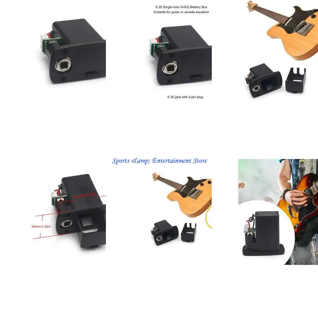 

G7NF 9v Battery Case Cover Compartment Cover Replacement Plastic Battery Cover Holder Case for Guitar Bass Pickup Part