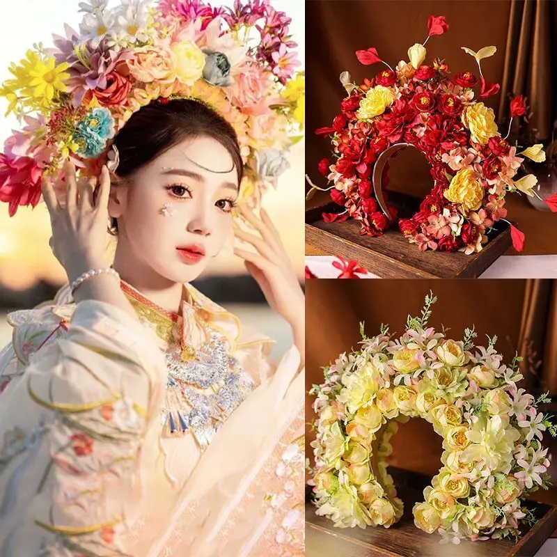 Quanzhou Haarspeld Bloem Hanfu Zijde Bloem Hoofddeksels Haaraccessoires Etnische Zhao Liying Dezelfde Stijl Foto Internet Beroemdheid Foto