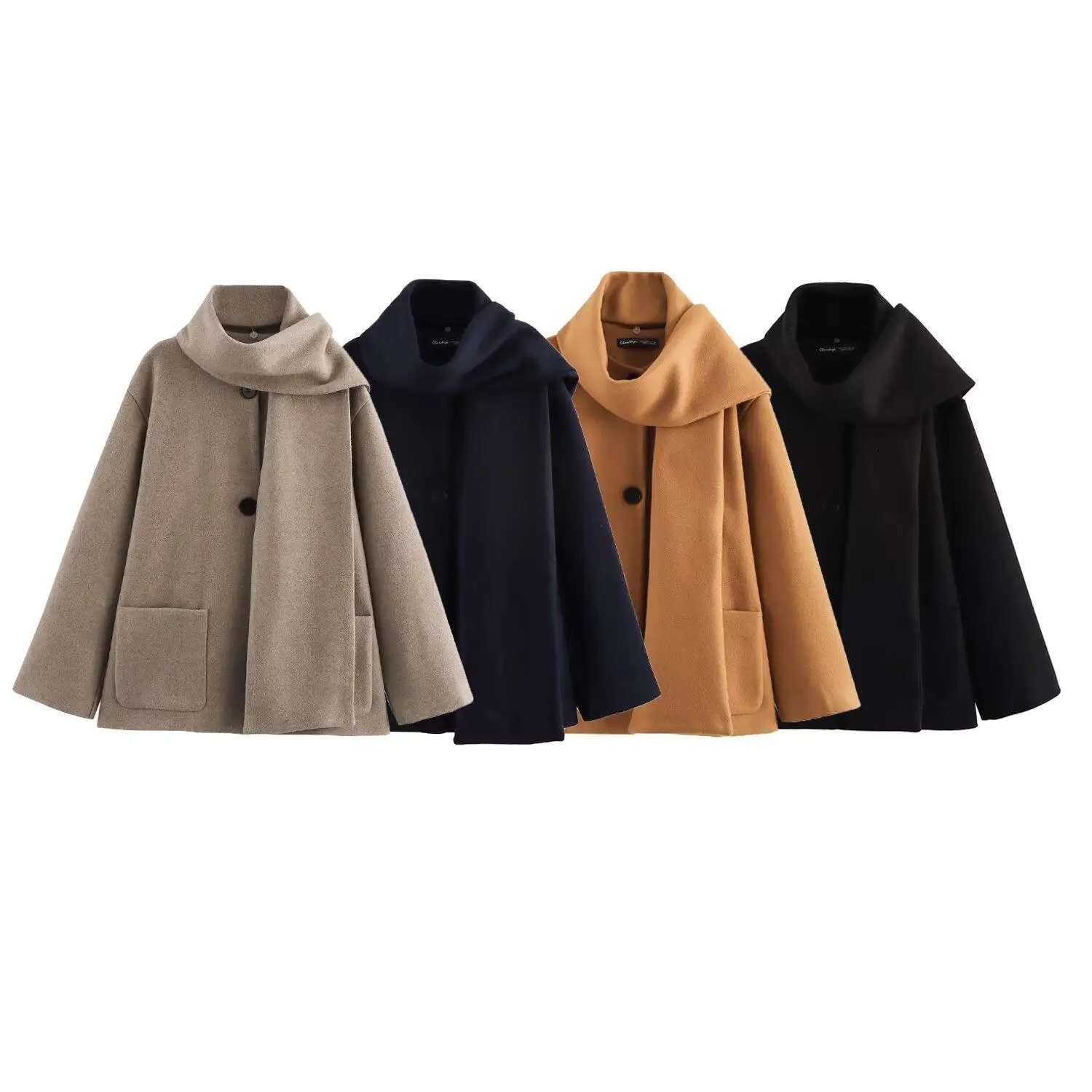 Jaket Wanita Musim Gugur Musim Dingin Terbaru, Model Panjang, Bahan PU Berkualitas, Warna-warni