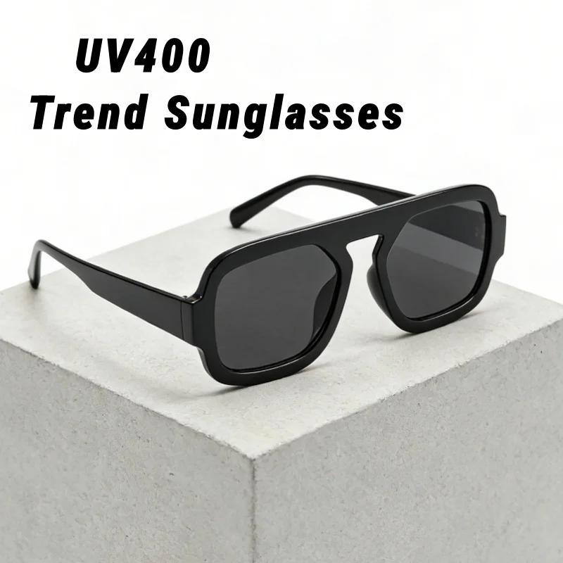 

2026 Retro Square Frame Sunglasses Brand Designer Trendy UV Protection Glasses for Women Classic Oversized Driving Shades