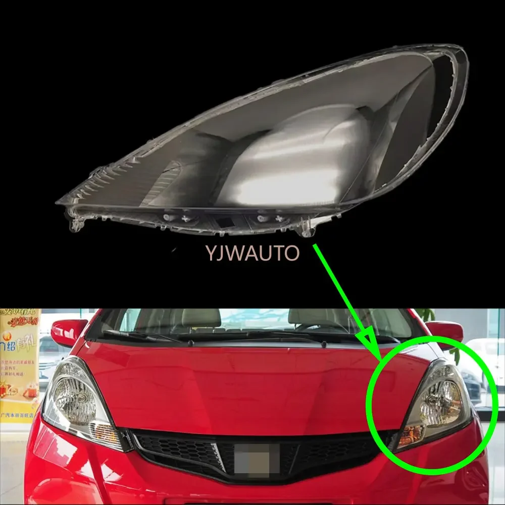Szkło reflektora do Honda Fit Jazz Hatchback 2011 2012 2013, osłona lampy przedniej, zamiennik, szklana obudowa lampy samochodowej