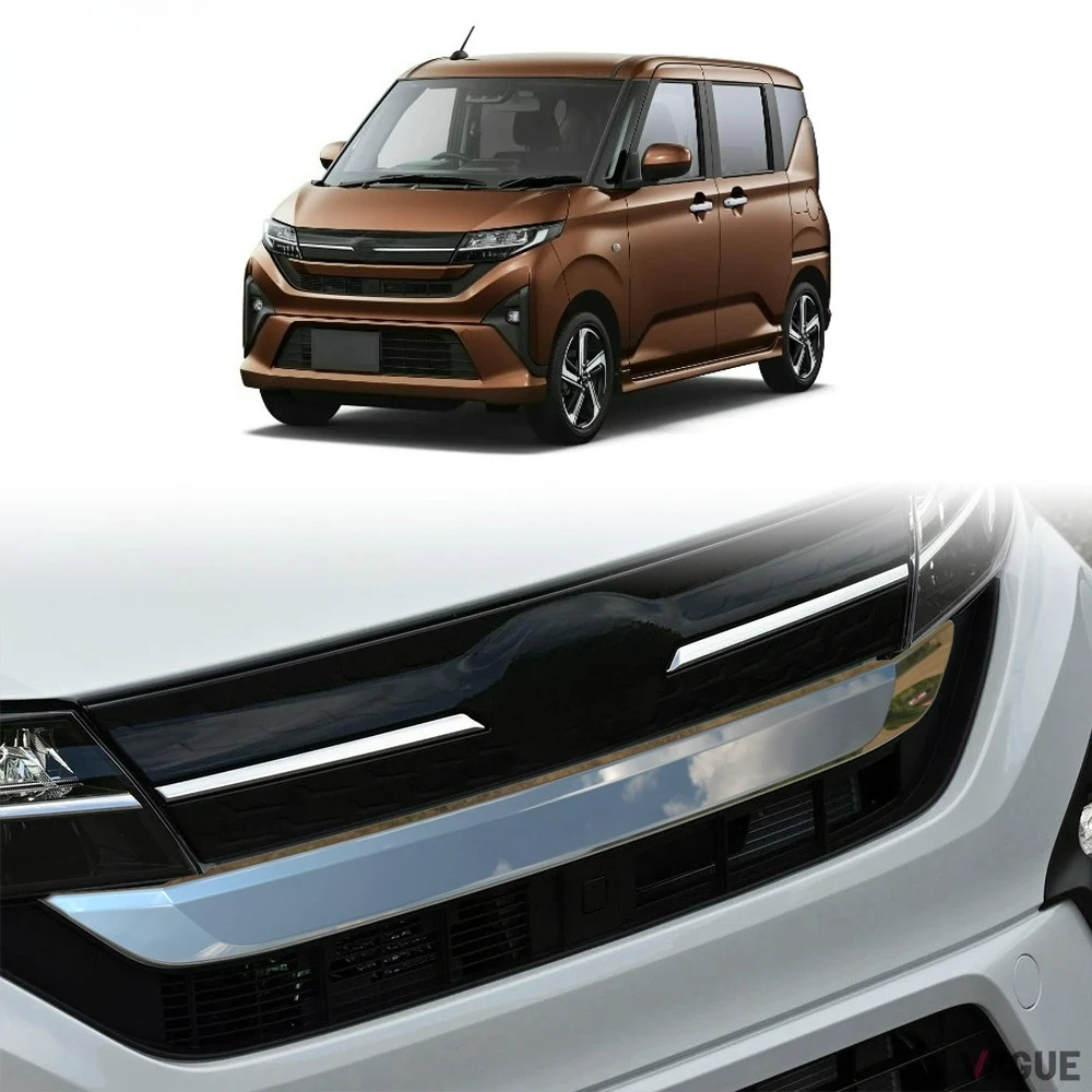 For Daihatsu Move 2025 2026 Car Accessories ABS Chrome Front Hood Bonnet Grill Grille Bumper Lip Mesh Trim