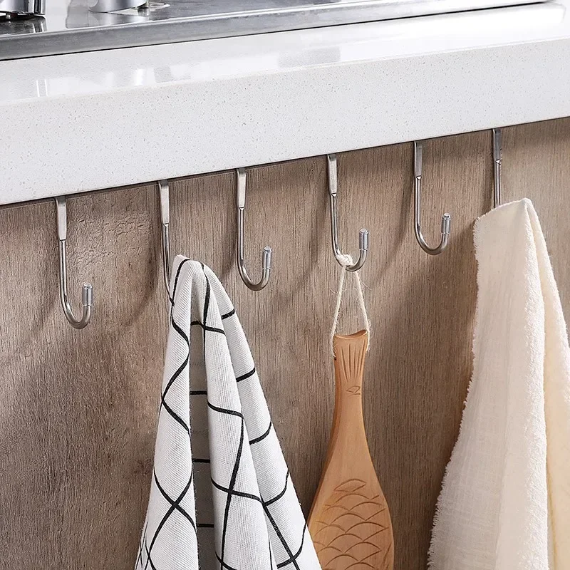 Gancho tipo S acero inoxidable para puerta sin perforaciones - imagen 4