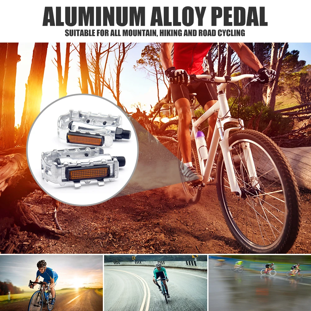 Bicycle Pedal Aluminium Alloy Lightweight Mountain MTB Cycling Bike Flat BMX MTB Pedals Bicycle Parts Accessories