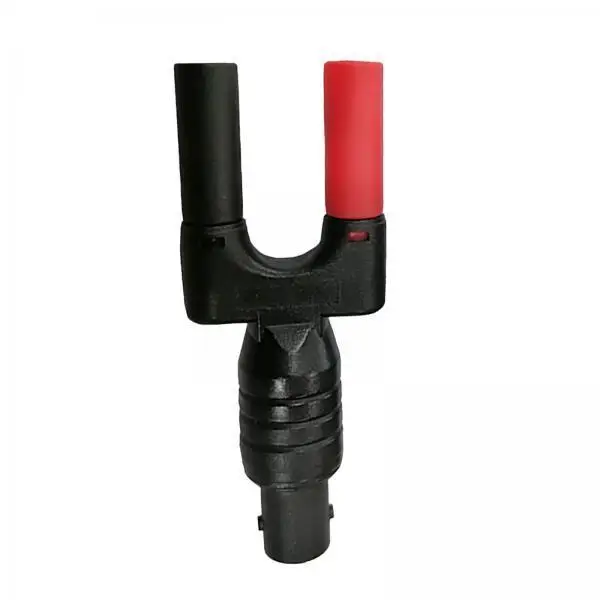 BNC Female Plug to Two Banana Jack Socket Adapter Binding Post Converter for Oscilloscope Probes Testing