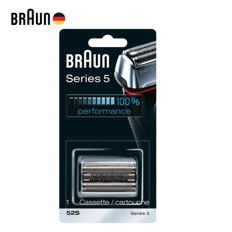 Braun 52S Shavers Replacement Heads Series 5 Cassette Foil Cutter Blade for Electric Razor 5190cc 5090 5020 5030 5040 5050 5070c