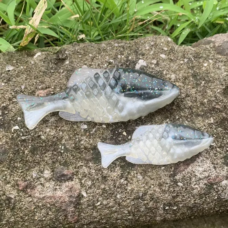 WALK FISH Soft Lures Sea Fishing 4.8g Shoft Baits Carp Wiggler Fishing Lures Silicone Artificial Bait Simulation Fish