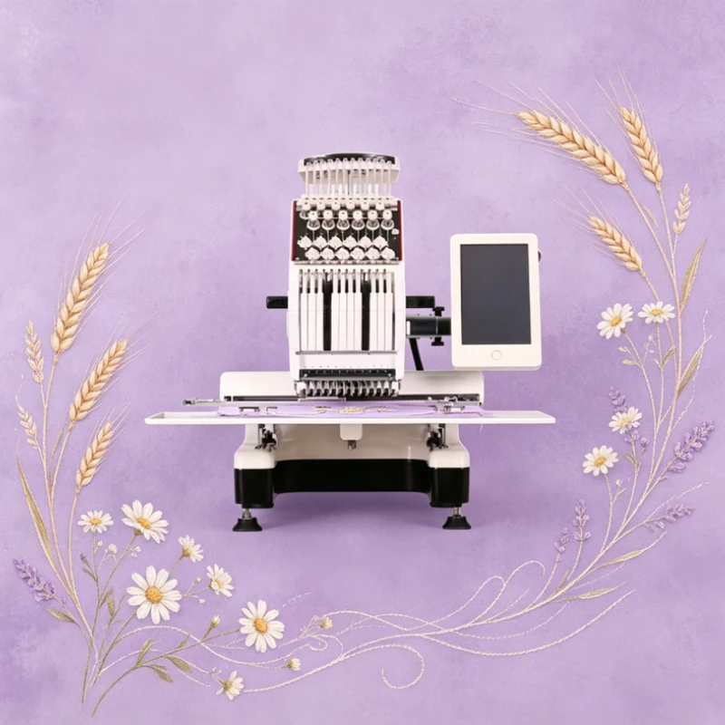 

Single Head Embroidery Machine 15-Needle 1200 SPM Computerized for T-shirt Hat Cap DIY