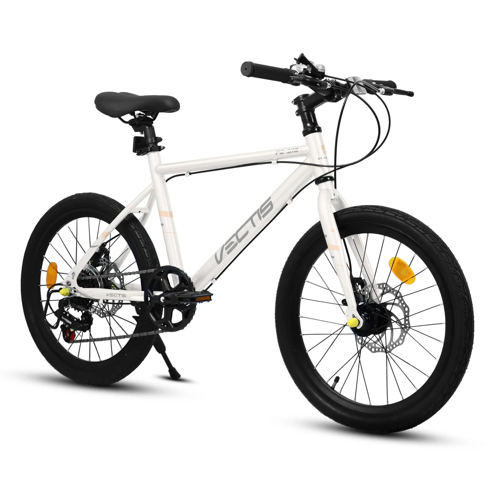 

A20183 Kids Bike 6-12Y,20 Inch Bicycle Boys/Girls,7-Speed Steel Frame,Dual Disc Brakes,20x1.75 Tires,4 Colors