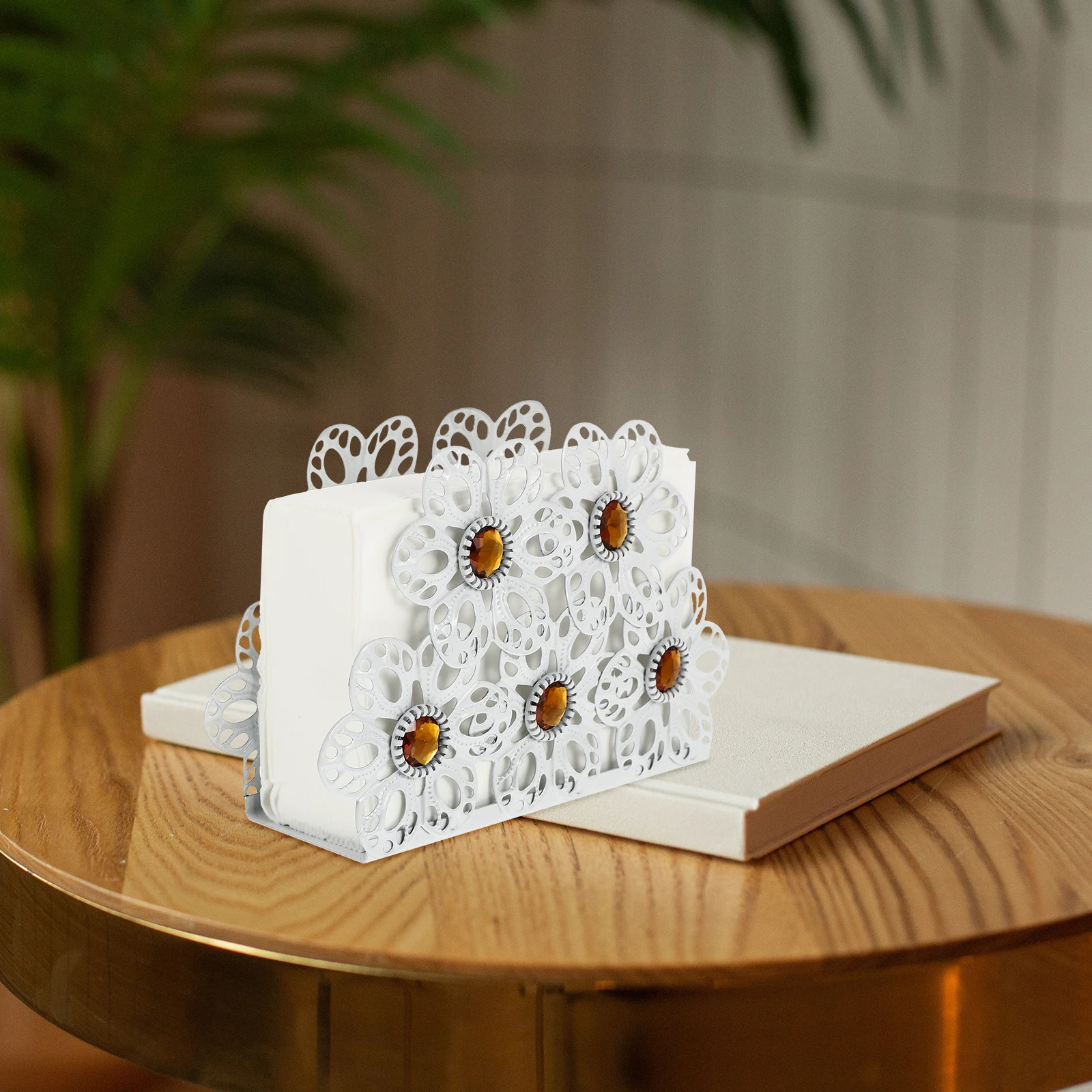 

Iron Rhinestone Paper Towel Holder Kitchen Bedroom Restaurant Hotel Party Storage Rack Tissue St Napkin