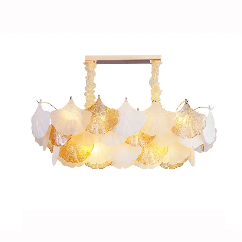 

LED Art Deco Autumn Ginkgo Dimmable Hanging Lamps Lustre Suspension Luminaire Lampen Chandelier Lighting For Dinning Room