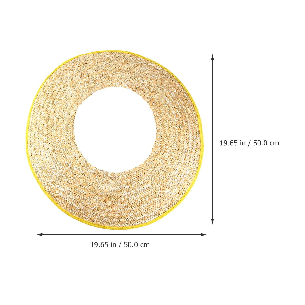

2Pcs Hard Hat Sun Shade Straw Brim Breathable Lightweight Wheat Straw Protective Visor for Construction Outdoor Gardening