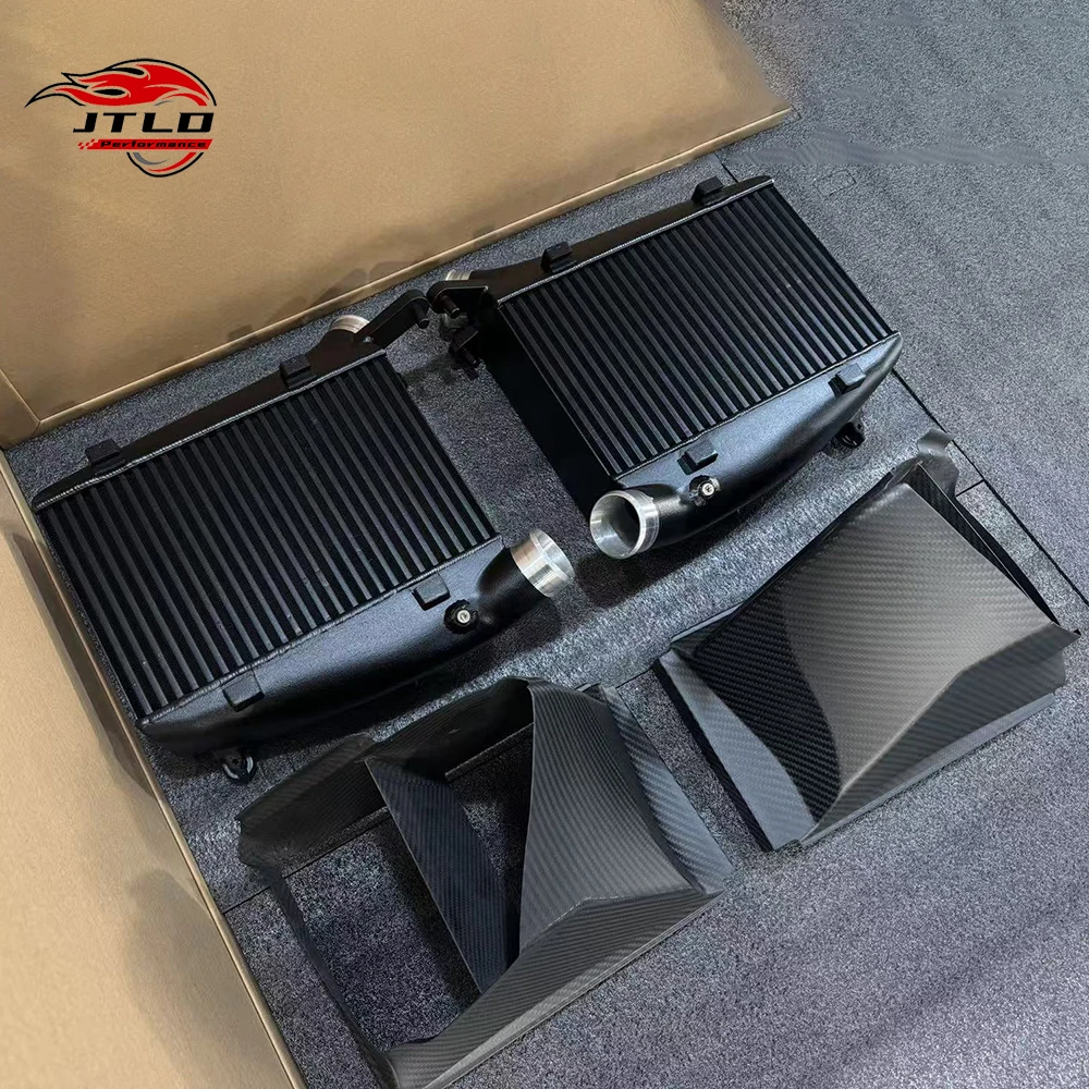 For Audi RS6 C8 RS7 C8 4.0T V8 Turbocharger - High Performance Intercooler & Carbon Fiber Air Intake Duct Cooling Upgrade