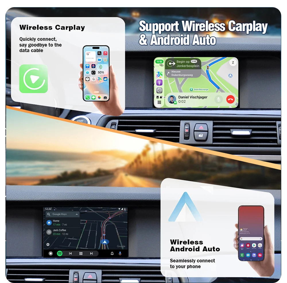AUTOTOP Kabelloses CarPlay Android für BMW NBT CIC EVO 1 2 3 4 5 Serie X1 X3 X4 X5 X6 F56 F15 F16 F25 F26 F48 F10 F22 F20 F30 E60 – Detail 7