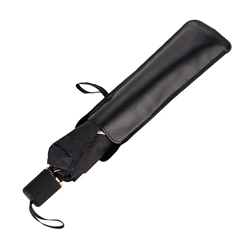 Umbrella Cover Case PU Leather Umbrella Organizer Portable Waterproof Umbrella Storage Pocket Water Absorbent Umbrella Bag