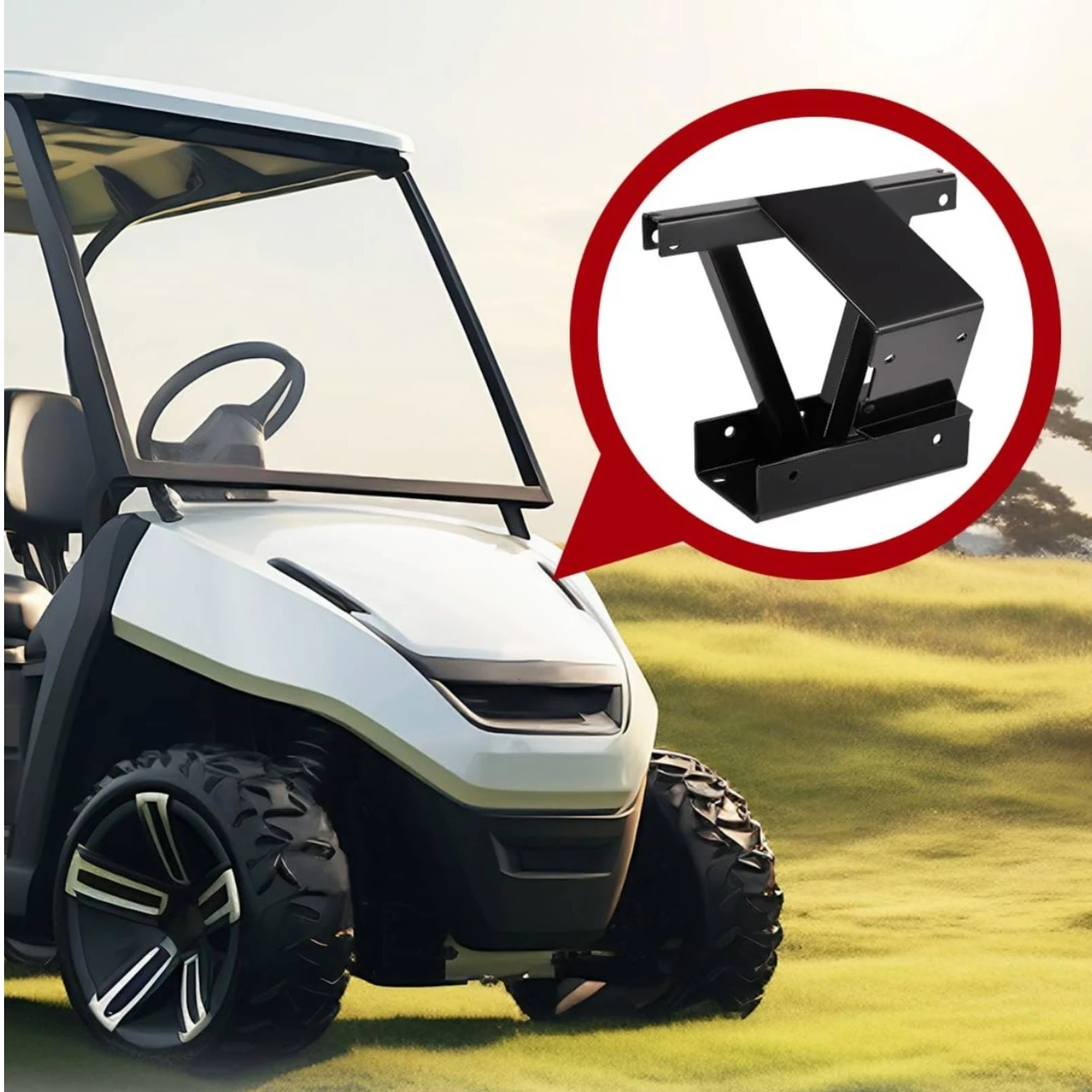 Club Car DS Steering Support Bracket Heavy Duty Club Car Ds Roof Support Bracket Vehicle Hardware Easy Installation Black Coated