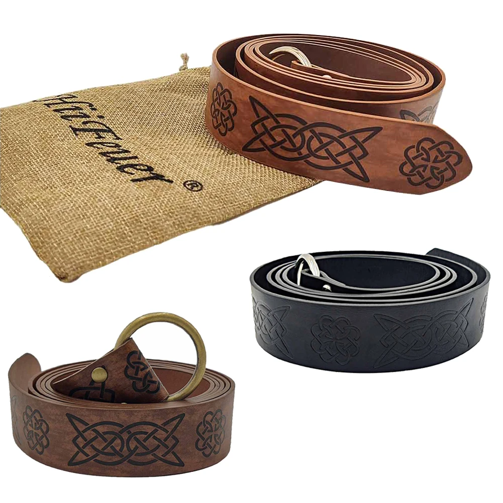 Medieval Halloween Cosplay Viking Style Celtic Belt Waistband Costume Accessories Women Men Adult Halloween Carnival Suit