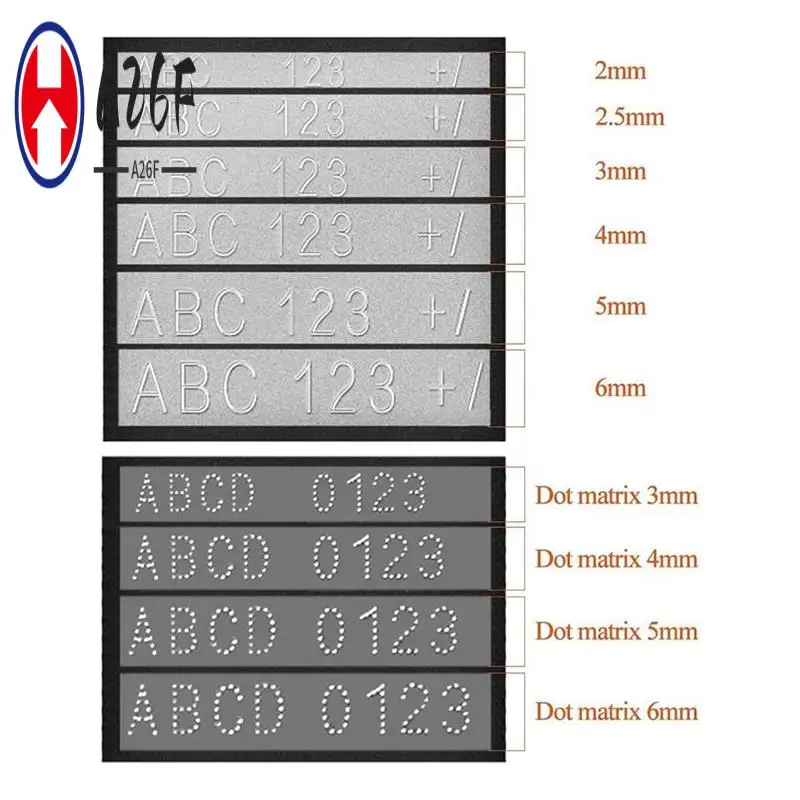 

A26F-Manual Marking Steel Stamp Wheel Accessories For Nameplate Metal Label Stamping Printer Machine