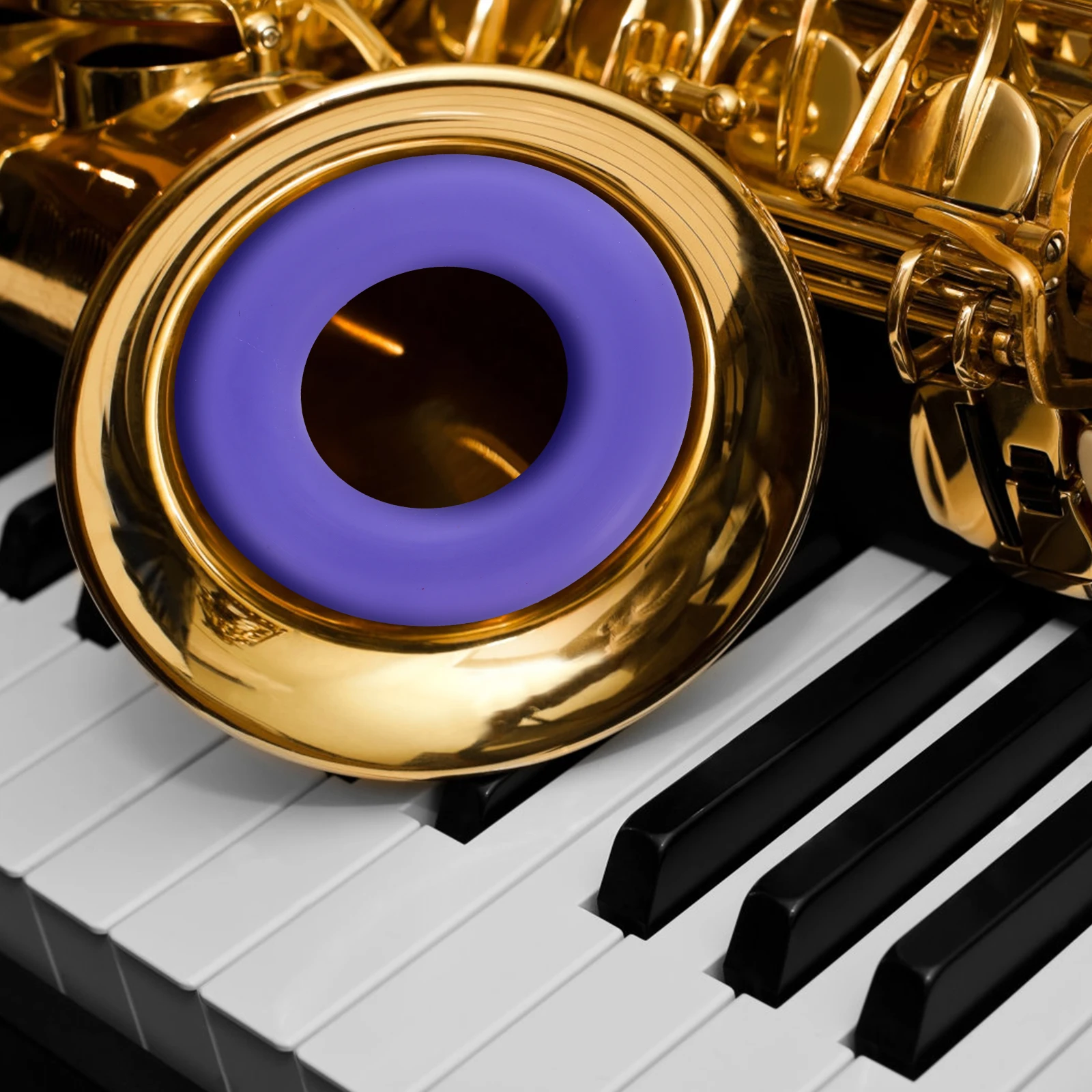 

Silicone Saxophone Mute for Tenor Sax Accessories Sound Dampener Musical Instrument Supplies Reduces Noise Practical Practice