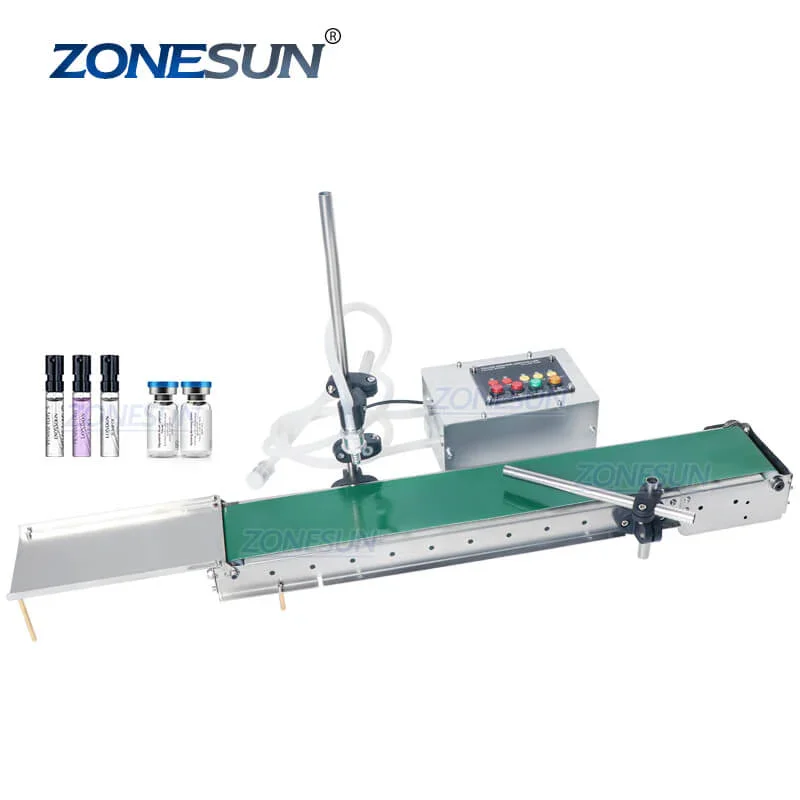 

SHIP FROM USA TO USA WITHOUT TAX ZONESUN ZS-DPYT3000 Automatic Liquid Filling Machine With Conveyor Perfume Bottle Water filler