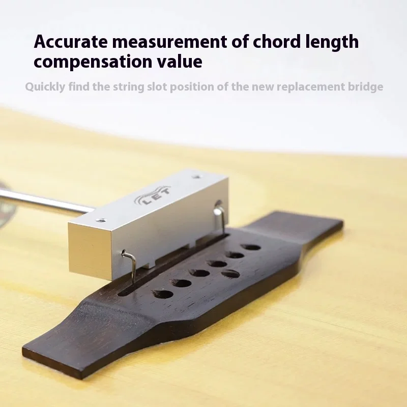 1pcs Folk Wooden Guitar String Length Measurement Compensator String Pillow Groove Compensation Sliding Rod Calibration Ruler