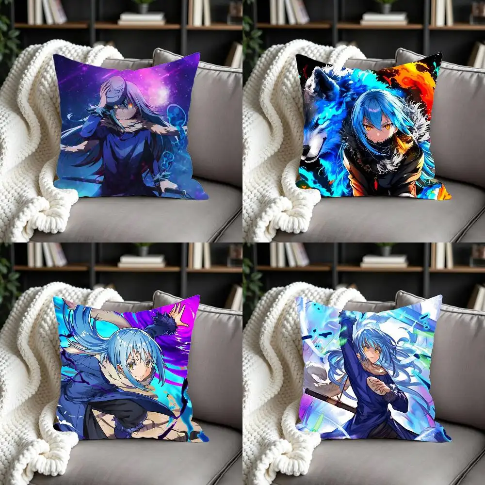 T-Tensura That Time I Got Reincarnated as a Slime Double-sided print Pillow Case Cushion Cover Throw Pillow Case For Car Sofa