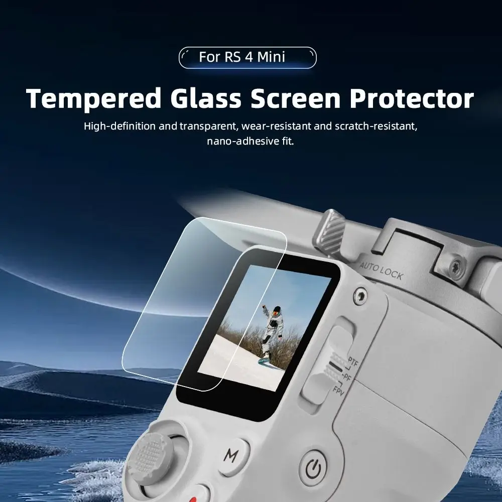 

Tempered Glass Screen Protector Anti-scratch Premium Clear Protective Film 9H HD Screen Cover for DJI RS 4 Mini