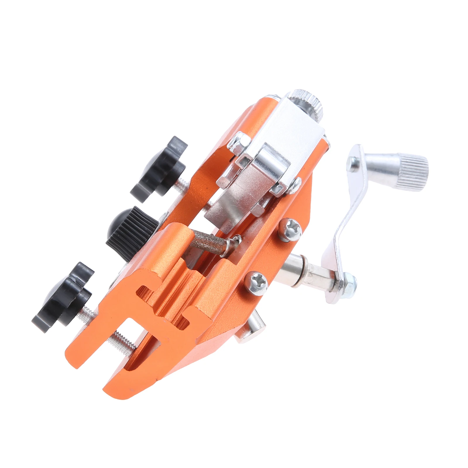 1Set Saw Sharpener Kit Chainsaw Sharpening Jig Portable Blade with 3 Sharpening Heads Hand-Cranked Chain Saw Sharpener Tool