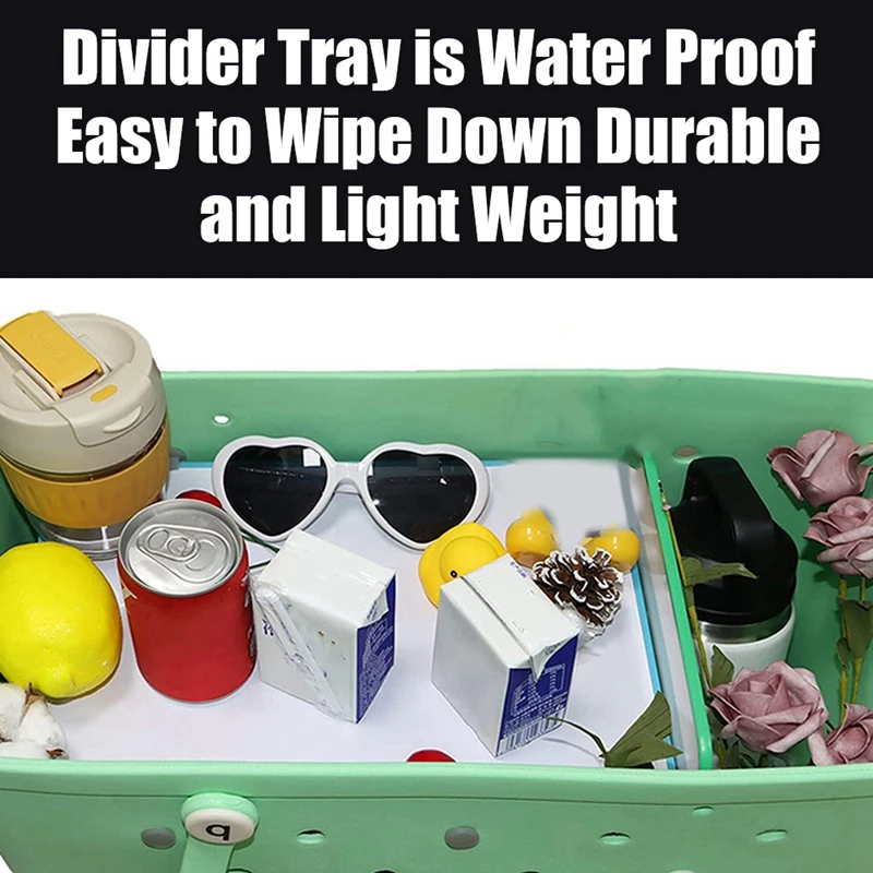 Portable Dividing Tray Moveable Classification Storage Organizer Divider Tray Beach Bag Accessories For Bogg Bag