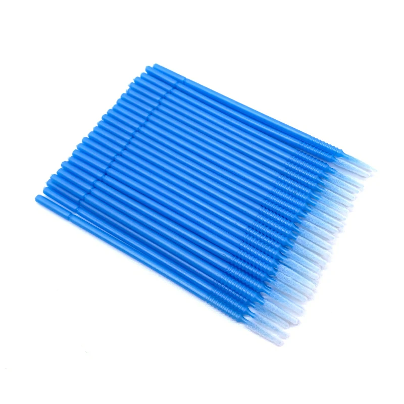 100pcs Long Head Disposable Microbrush Applicators Eyelash Extensions Eyelash Glue Cleaning Brushes Eyelash Brush