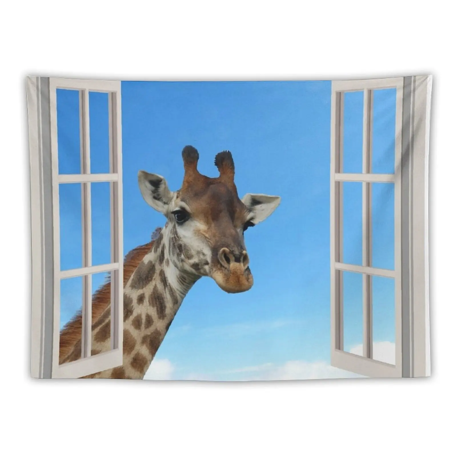 

GIRAFFE in WINDOW Tapestry Aesthetic Home Decor Home Supplies Decoration For Bedroom Wall Deco Tapestry