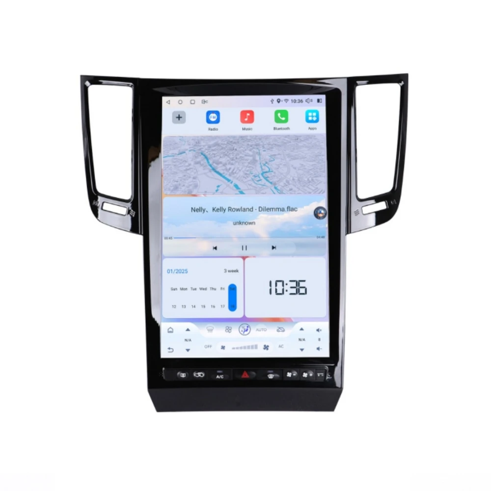 Image 4: Écran LCD Android pour autoradio GPS de navigation, lecteur multimédia stéréo Carplay pour Infiniti FX FX25/FX35/FX37/QX70