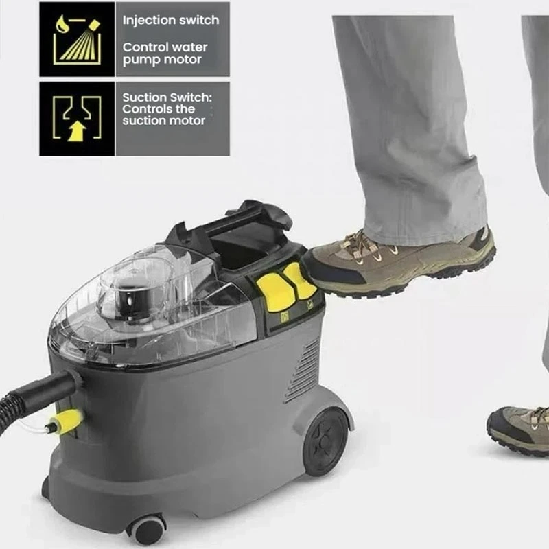Commercial Spot Extractor Portable Carpet Upholstery Cleaning Machine Powerful Suction Hot Water Spraying Vacuum Washer